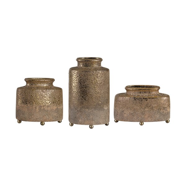 Uttermost Kallie Metallic Golden Vessels (Set of 3). Opens flyout.