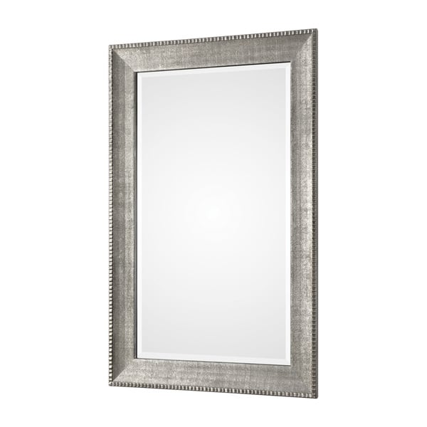 slide 2 of 4, Uttermost Leiston Metallic Silver Wall Mirror - Silver/Grey