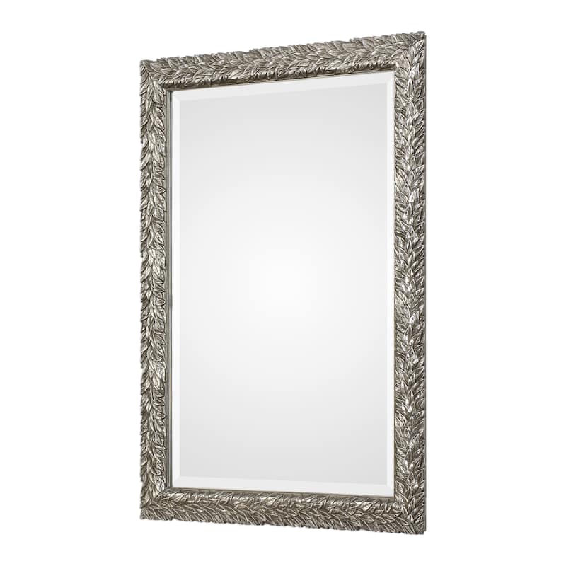 Uttermost Evelina Silver Leaves Mirror - 24.625x34.625x1