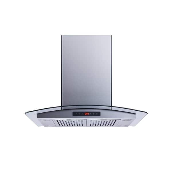 Hauslane 30 Pro Wall Mount Range Hood Powerful Suction, 3 Speeds, LED, Baffle Filters, Convertible, Stainless Steel