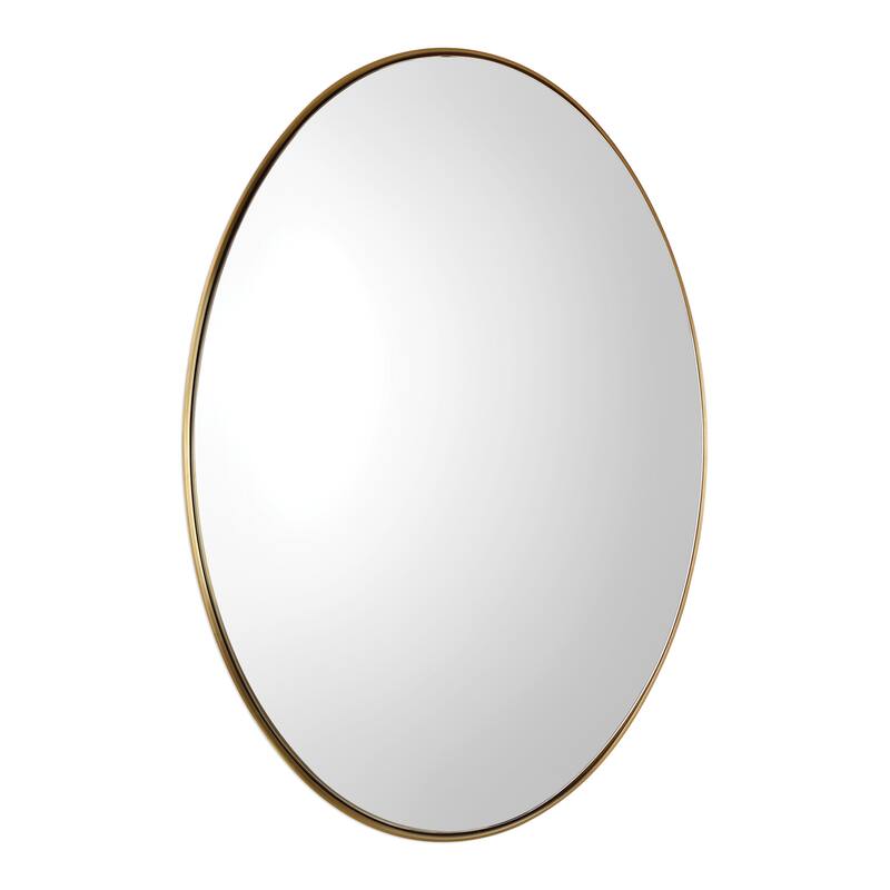 Uttermost Pursley Steel/Wood/Glass Oval Mirror - 20x30x2.25