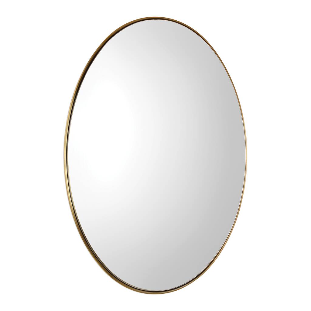 Uttermost Pursley Steel/Wood/Glass Oval Mirror - 20x30x2.25