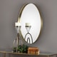 preview thumbnail 2 of 6, Uttermost Pursley Steel/Wood/Glass Oval Mirror - 20x30x2.25