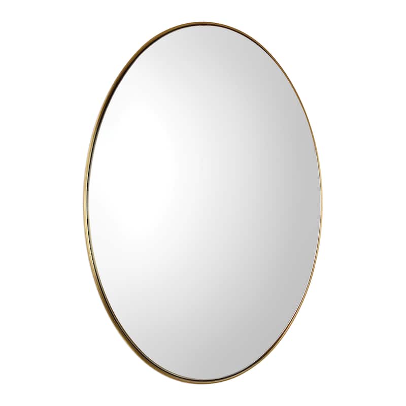 Uttermost Pursley Steel/Wood/Glass Oval Mirror - 20x30x2.25
