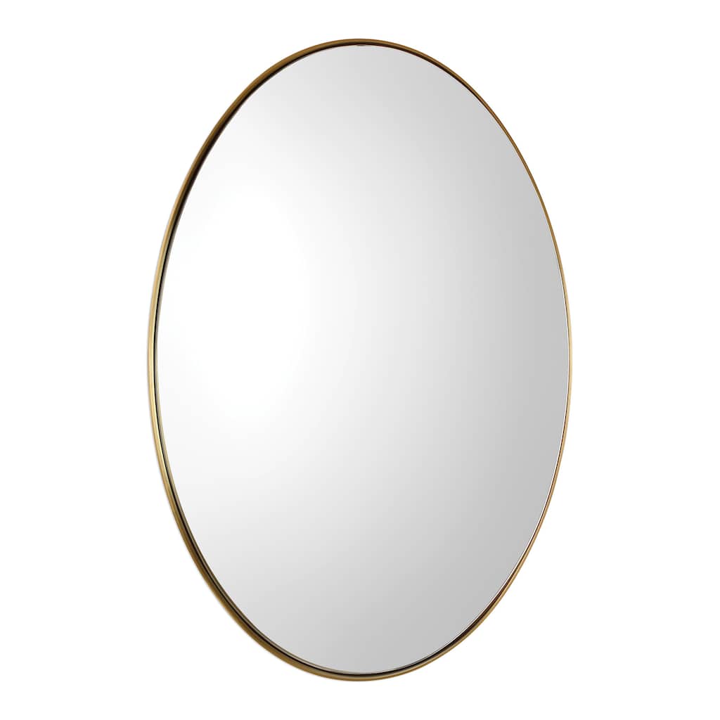 Uttermost Pursley Steel/Wood/Glass Oval Mirror - 20x30x2.25