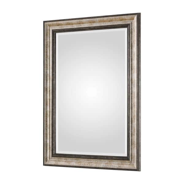 slide 2 of 4, Uttermost Shefford Antiqued Silvertone Mirror - Bronze/Silver - 31x43x1.625
