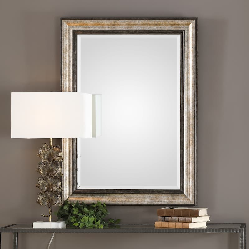Uttermost Shefford Antiqued Silvertone Mirror - Bronze/Silver - 31x43x1.625