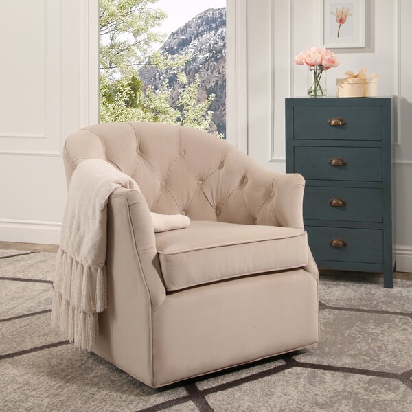 Abbyson Leland Swivel Club Chair