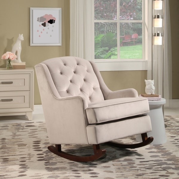 Abbyson Theresa Velvet Rocking Chair