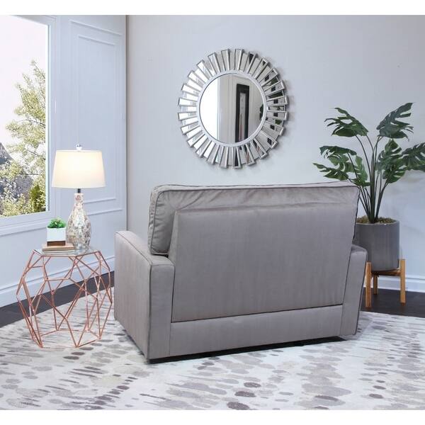 Shop Black Friday Deals On Abbyson Lakin Grey Oversized Velvet Glider Chair And Ottoman Overstock 19421970