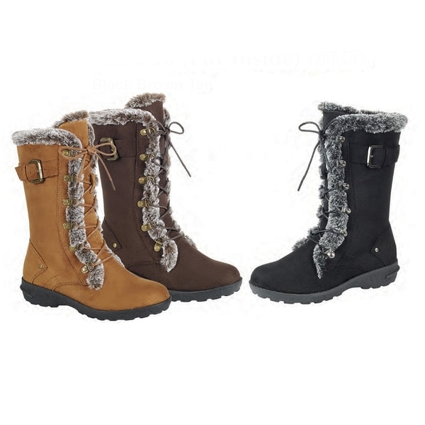 women's snow boots with side zipper