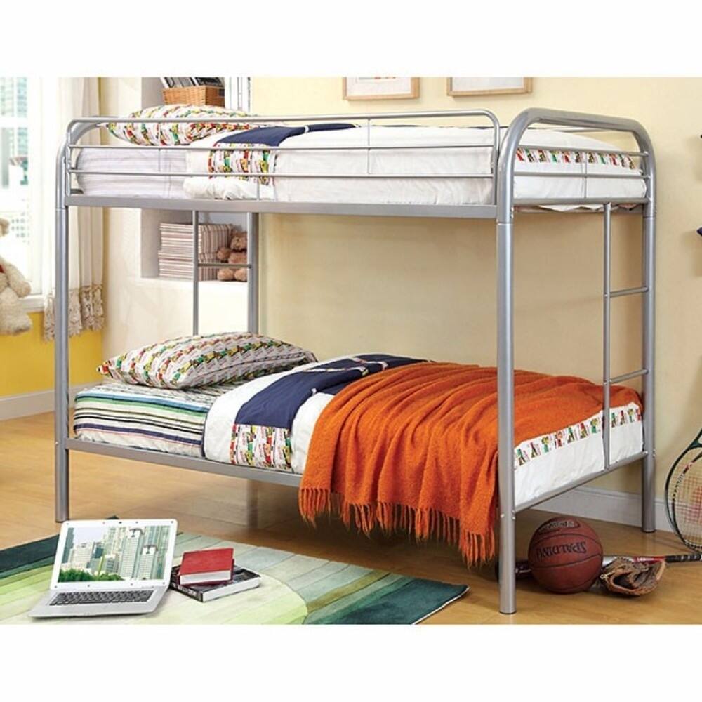 Rainbow Contemporary Bunk Bed, Silver