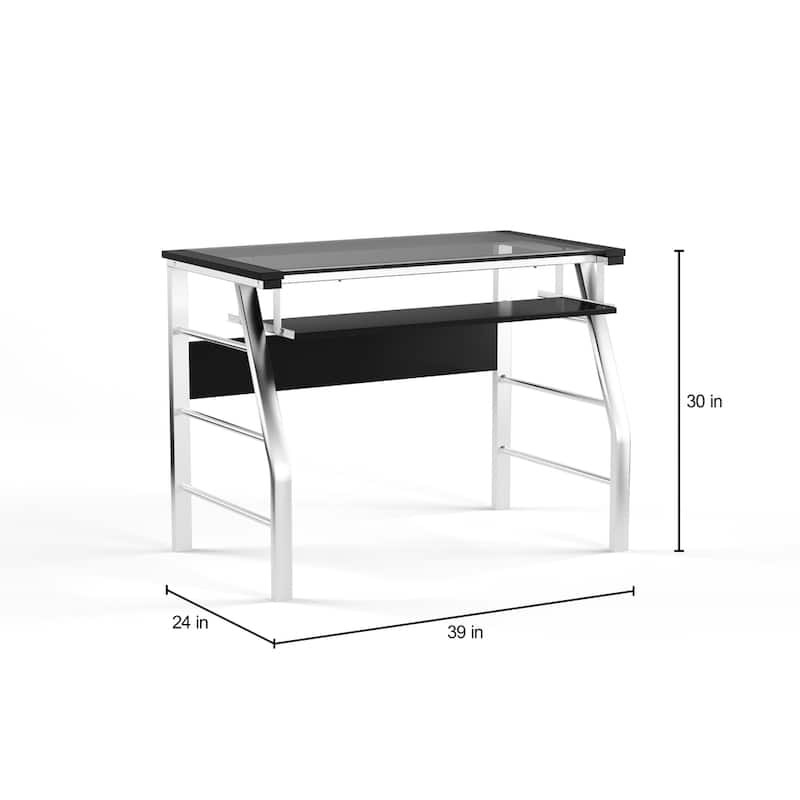 Porch & Den Wesleyan Silver Computer Desk