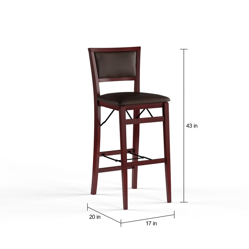 Linon Aldersey Espresso Folding Bar Stool - N/A