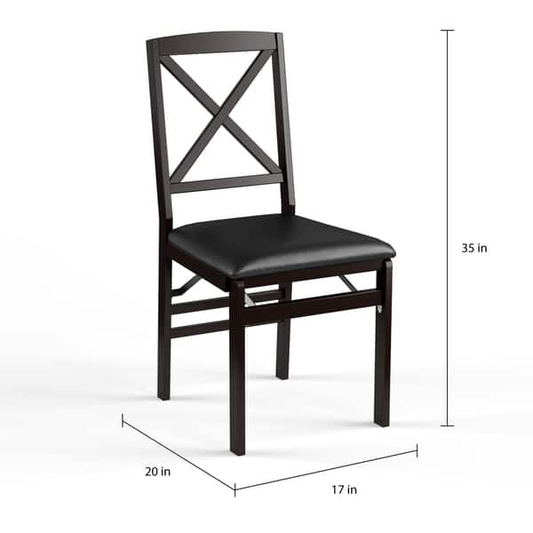 Porch & Den Espresso Folding Chair (Set of 2)