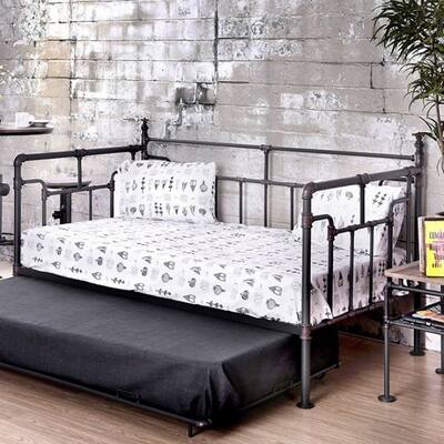 Fontana Industrial Stylemetal Daybed, Black Finish