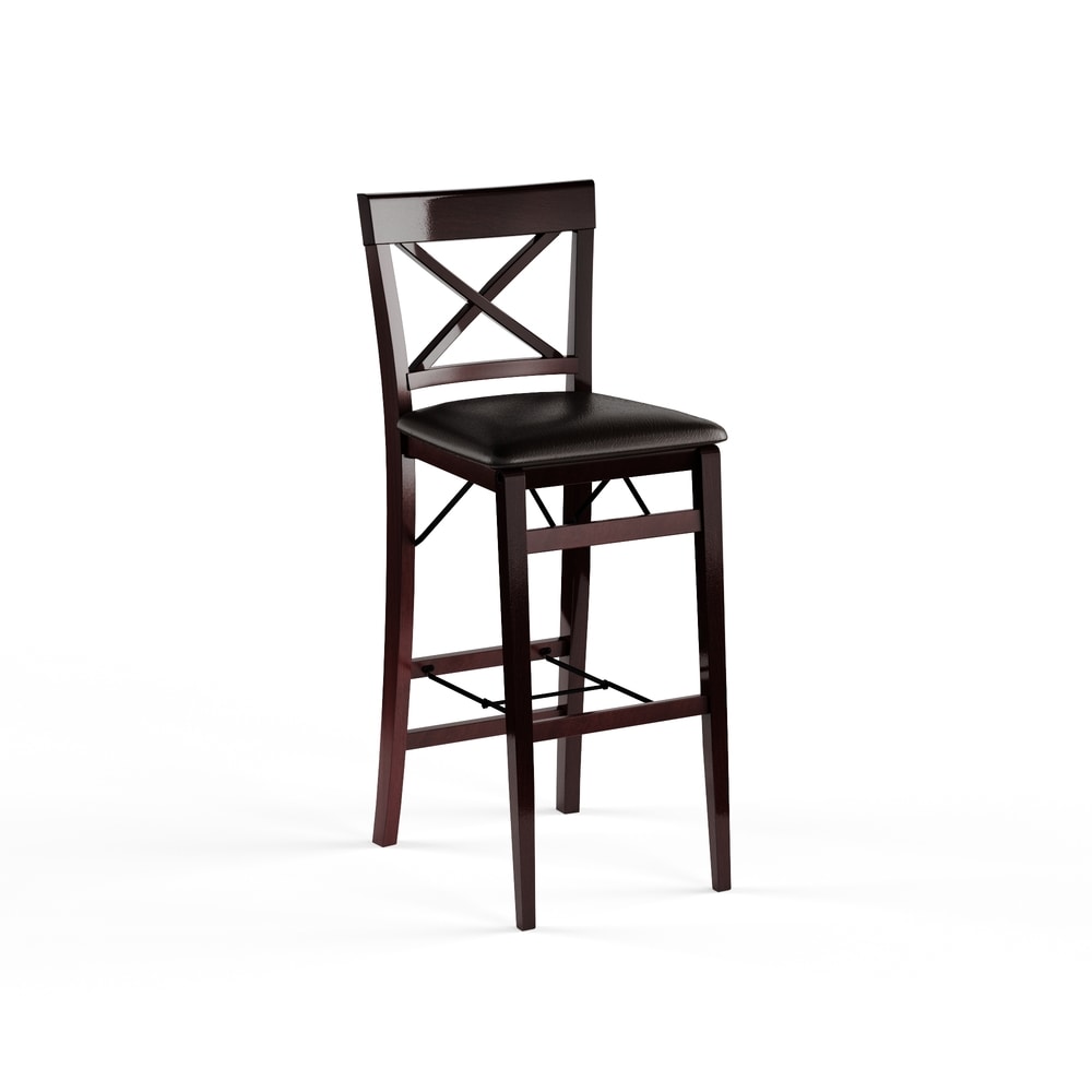 Linon Porch & Den Lynmar Back Folding Bar Stool