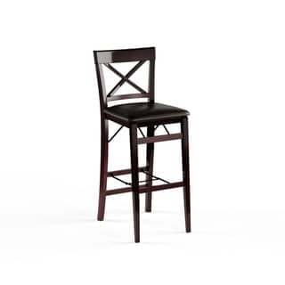 Collapsible bar discount stool with back