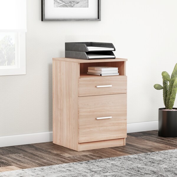 OS Home and Office Model 22220 Two Drawer File with metal drawer guides that goes with model 22222 adjustable desk.