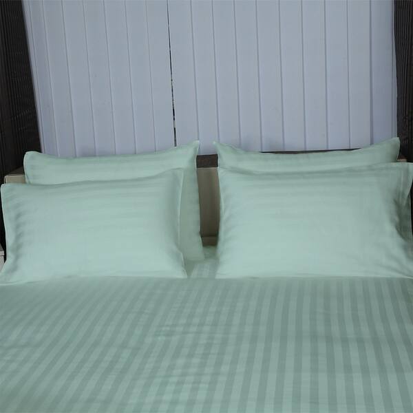 Turquoise Stripe Queen 4pc Bed Sheet Set 1000 Thread Count 100/% Egyptian Cotton