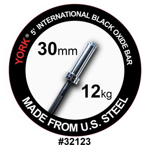 YORK 5' International Black Oxide Bar