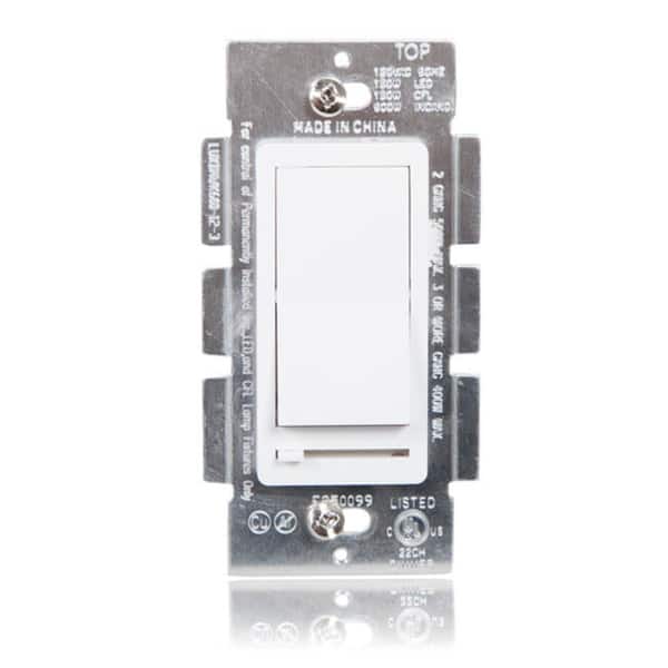 Maxxima 3-Way / Single Pole Decorative LED Slide Dimmer Rocker Switch ...