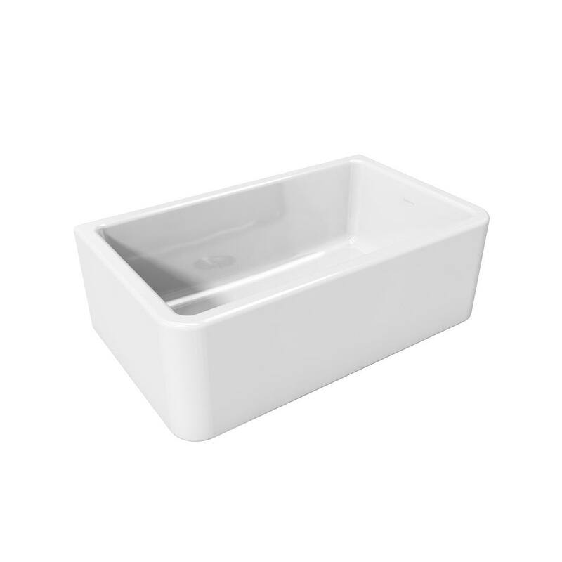 LaToscana 30" x 18" Reversible Farmhouse Fireclay Sink - 30" x 18" x 10"