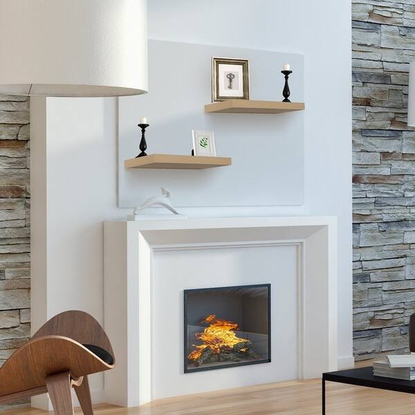 Shop Black Friday Deals On Sorbus Floating Shelves Rectangle Shaped Hanging Wall Shelves Maple Overstock 19429716