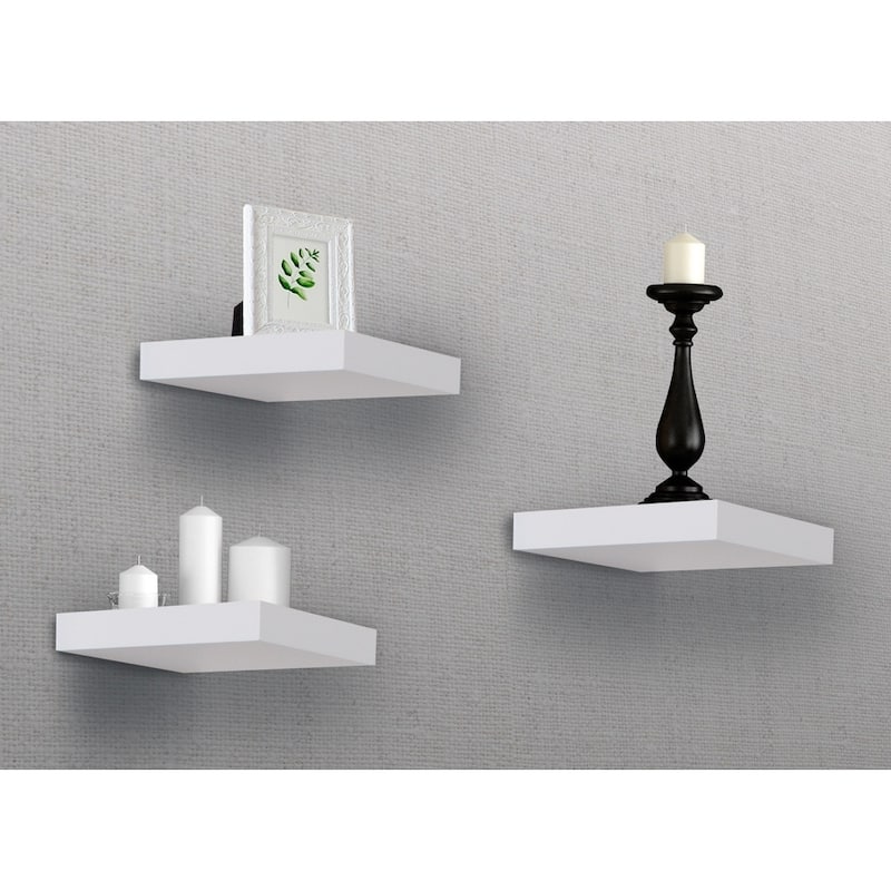 Sorbus Floating Shelves - White - Tile Wall Shelf