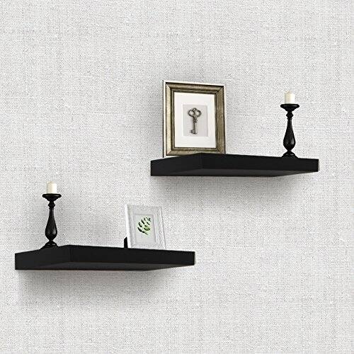 Sorbus Floating Shelves - Black - Square Shelf
