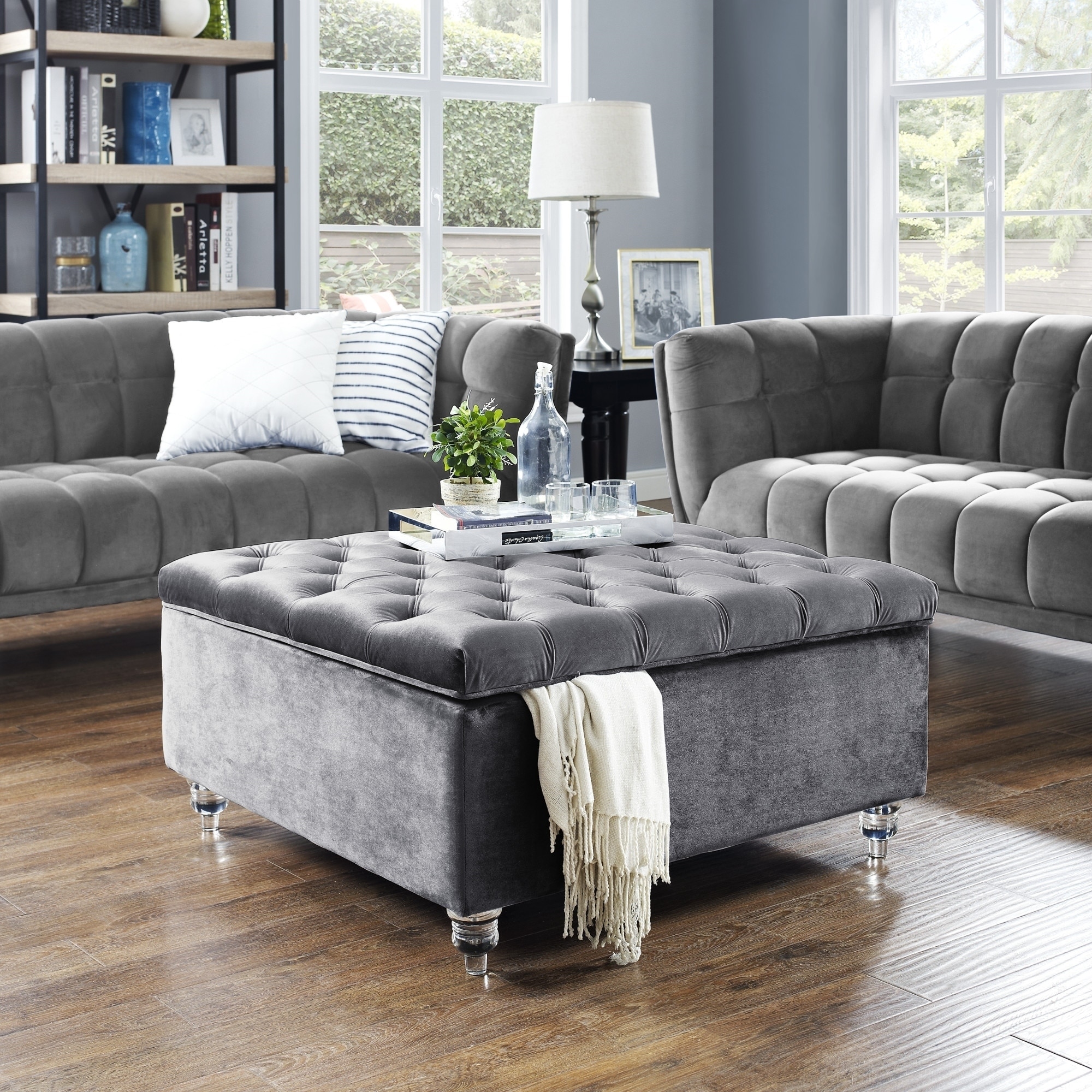 tufted cocktail ottoman rectangle