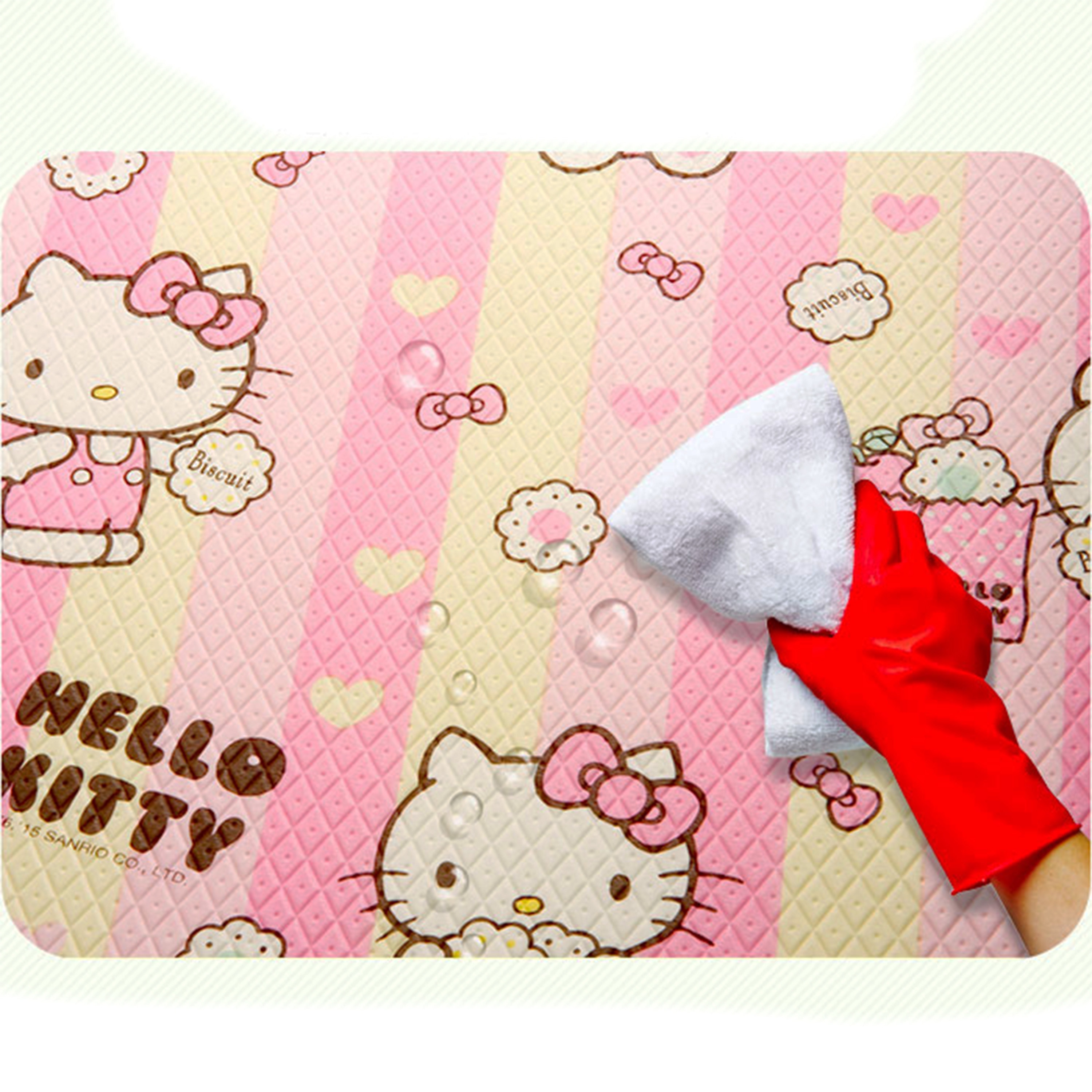 Hello Kitty Kitchen Bath Bedroom Yoga Double-sided PVC Cushion Mat