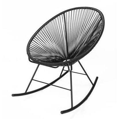 Acapulco Black Metal-frame Rocking Chair