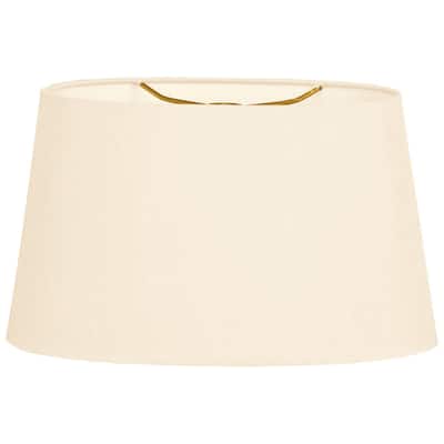 Royal Designs Shallow Oval Hardback Lamp Shade, Eggshell, 8 x 10 x 5.5
