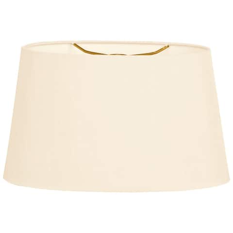 Royal Designs Shallow Oval Hardback Lamp Shade, Eggshell, 8 x 10 x 5.5