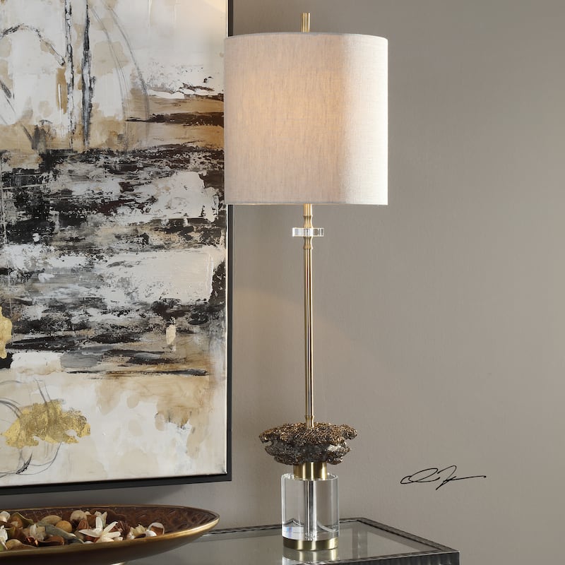 Uttermost Kiota Brushed Brass Wasp's Nest Buffet Table Lamp