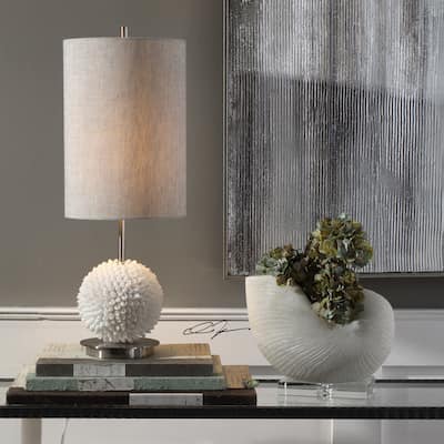Uttermost Cascara Brushed Nickel Sea Shells Table Lamp