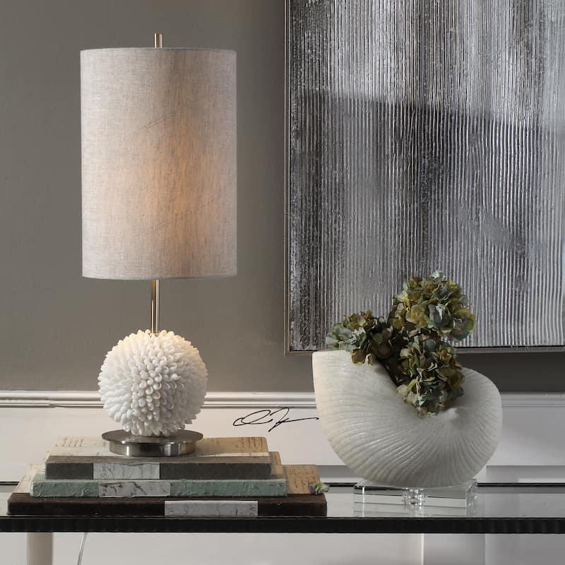 Uttermost Cascara Brushed Nickel Sea Shells Table Lamp