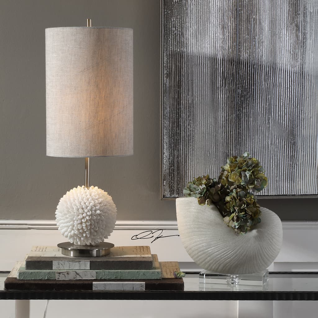 Uttermost Cascara Brushed Nickel Sea Shells Table Lamp
