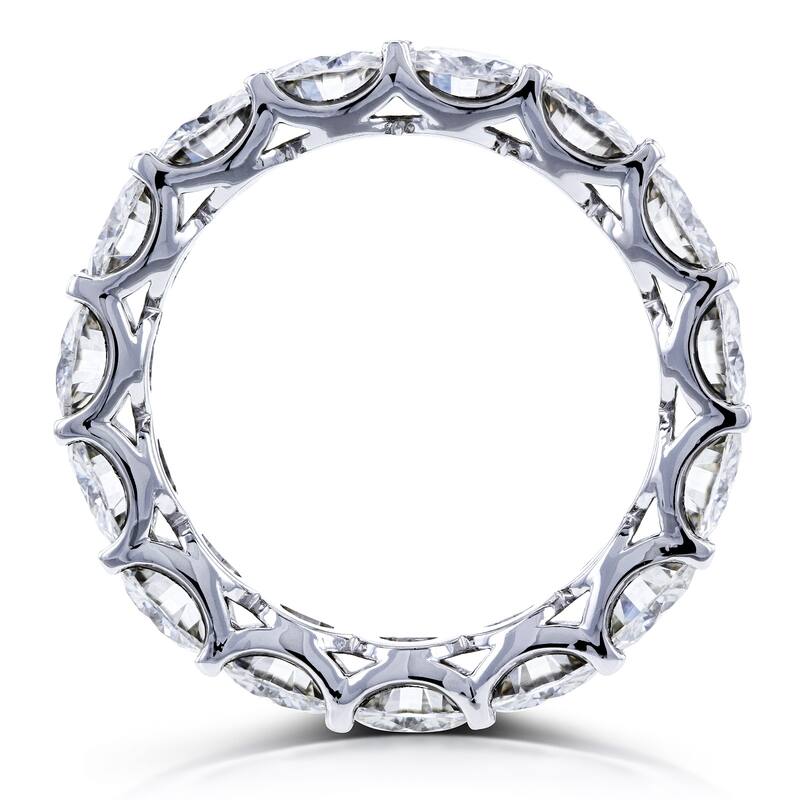 Annello by Kobelli 14k Gold 4 1/3ct TGW Round Brilliant-cut Prong-set Eternity Moissanite Wedding Band