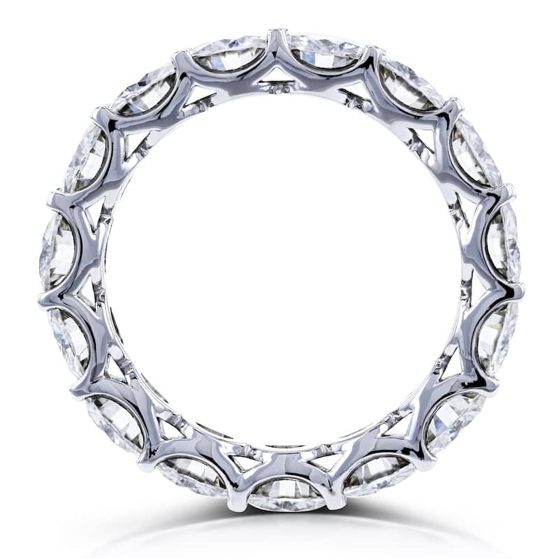Annello by Kobelli 14k Gold 4 3/5ct TGW Round Brilliant-cut Prong-set Eternity Moissanite Wedding Band