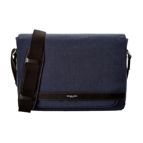 michael kors navy messenger bag