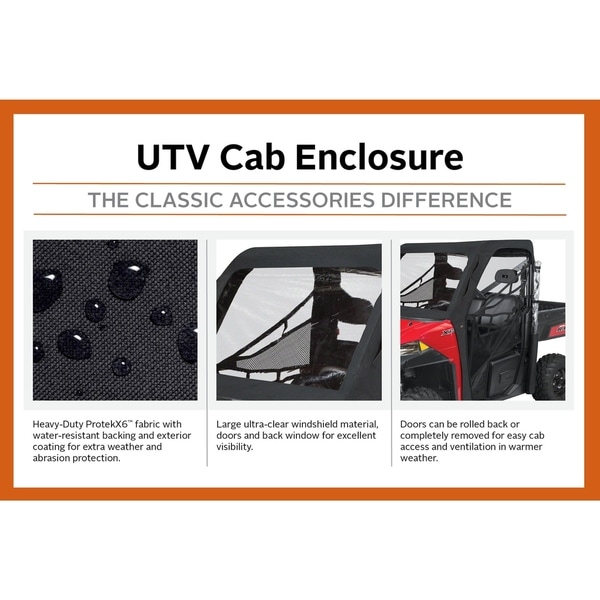 Classic Accessories QuadGear Black UTV Cab Enclosure