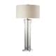 preview thumbnail 1 of 1, Uttermost Monette Brushed Nickel Tall Cylinder Table Lamp