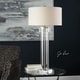 preview thumbnail 2 of 1, Uttermost Monette Brushed Nickel Tall Cylinder Table Lamp