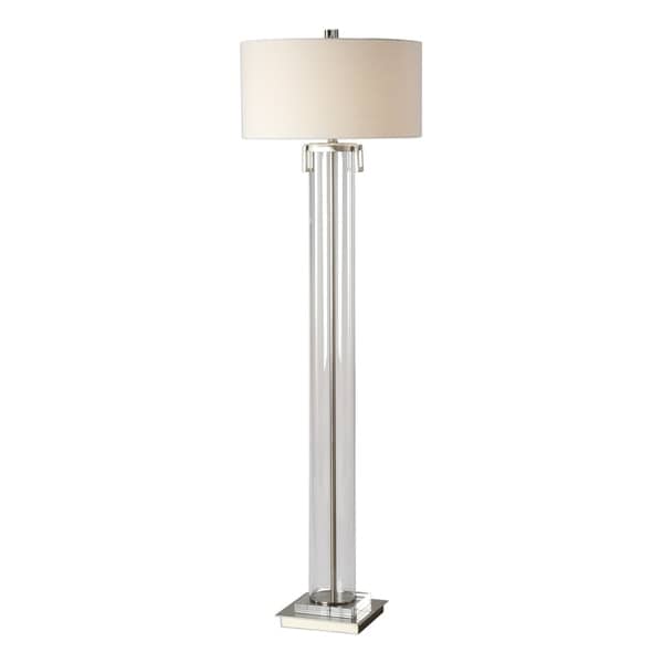 tall glass floor lamp
