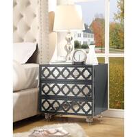 Dali Wood Modern Lacquer Chrome Side Table/Accent Table/Nightstand