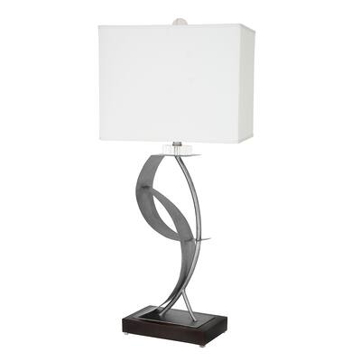 Van Teal 630572 Lady Clara Silver Acrylic and Steel 33-inch Table Lamp