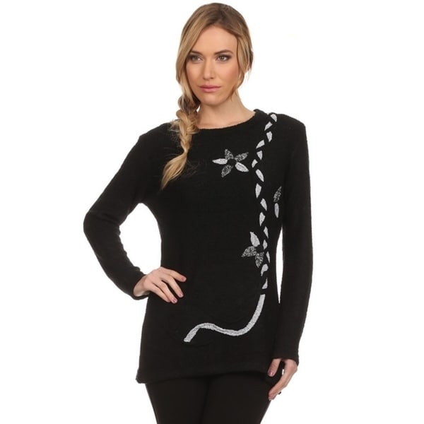 black tunic sweater