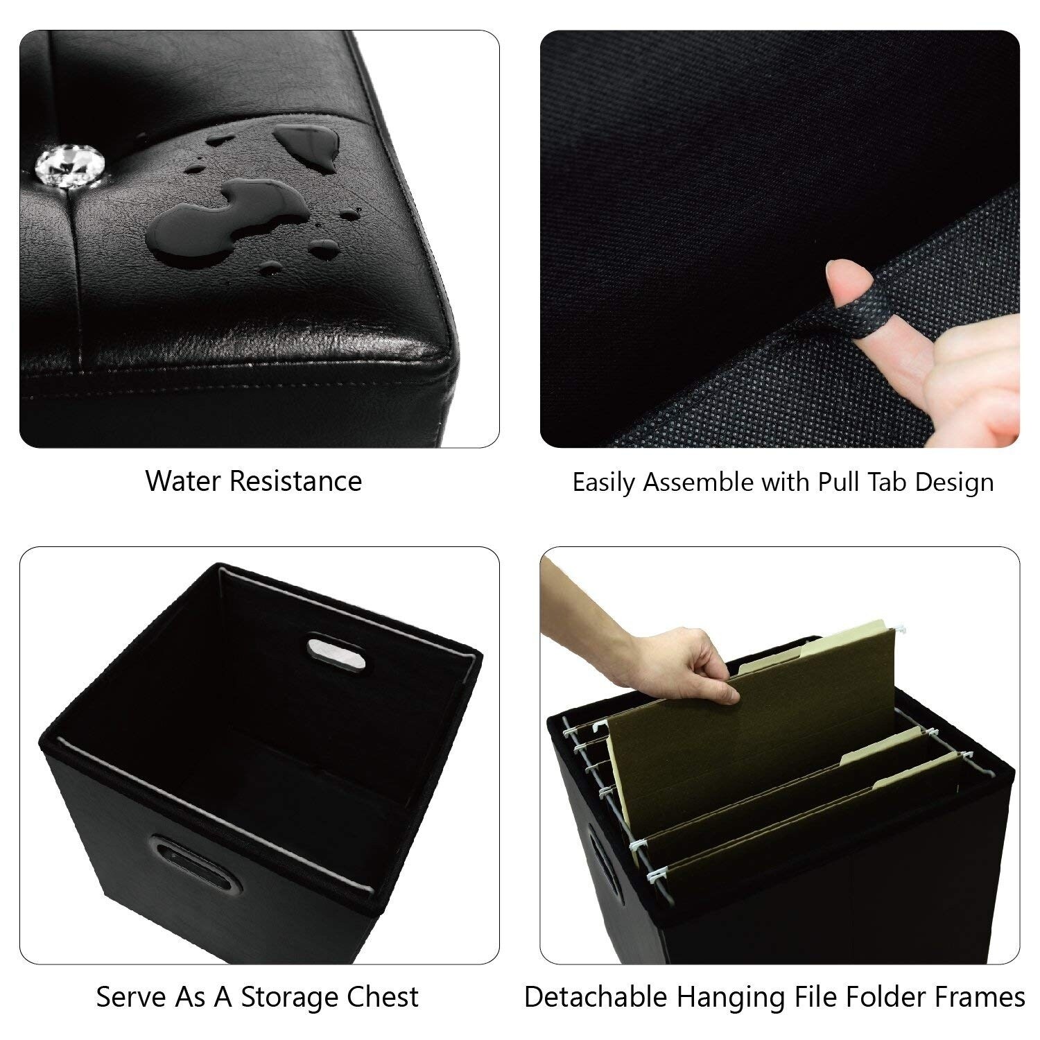 Hanging File Storage Ottoman Dandk Organizer